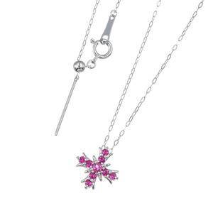 K18WG ルビー Twinkle ネックレス RB 約0.25ct 