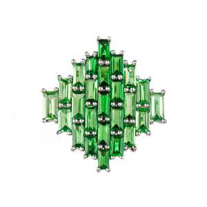 PT950 ツァボライト Peace Green ペンダントトップ TS 約1.90ct 