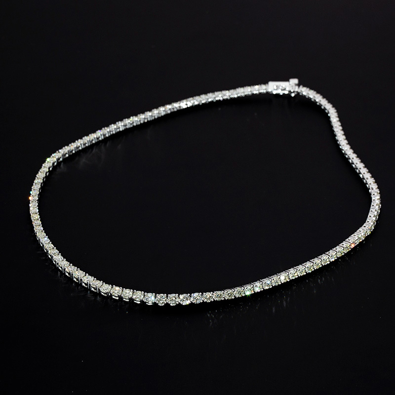 K18WG ダイヤモンド ネックレス D 約18.00ct