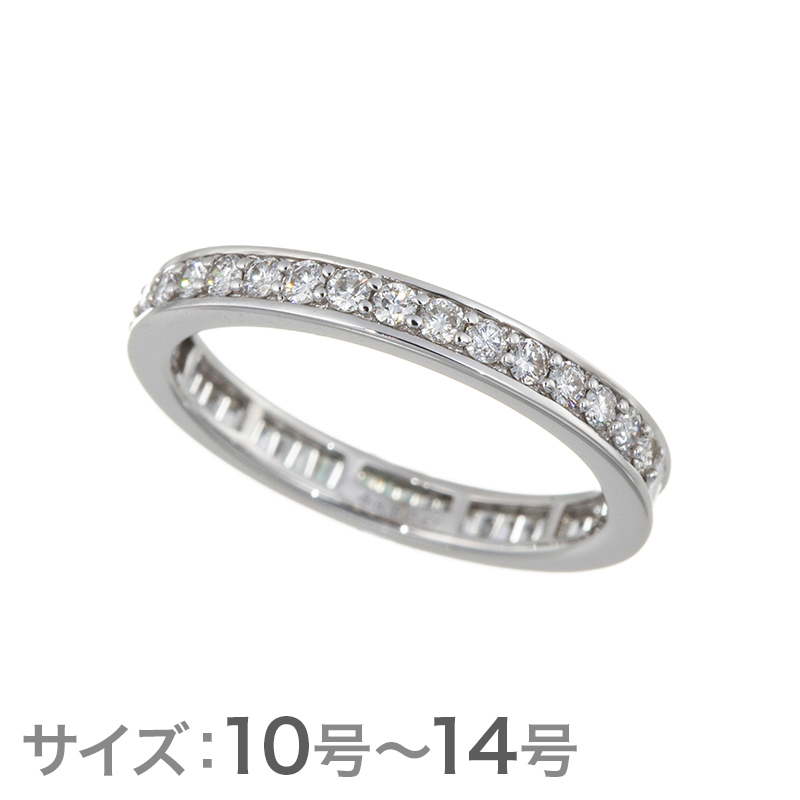 K18WG ダイヤモンド フルエタニティーリング D 約0.45ct ＃10-14