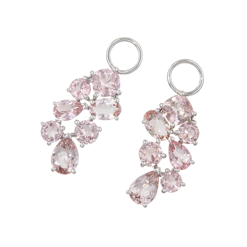 パラジウムシルバー950 ピンクトルマリン Rosy Pink チャーム T 約4.60ct 