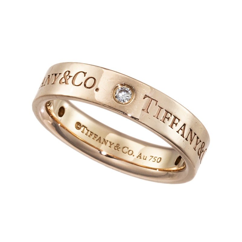 JSM 【7号】TIFFANY & Co. K18PG ダイヤモンド リング【中古】